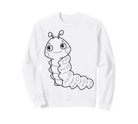 Bruco Carino da dipingere e colorare per i Bambini Felpa