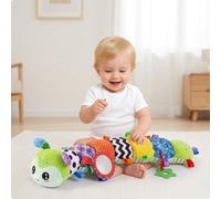 Bruco di Peluche con Massaggiagengive Tattile Bruco di Peluche Sonoro per Culla
