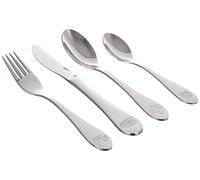 Bruco Nimmersatt 19409 Set di Posate per Bambini, 4 Pezzi, Acciaio Inossidabile, Multicolore, 21 x 14 x 2.5 cm