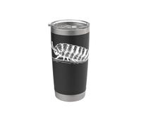 Bruco Pioppo Linework Entomologo Bicchiere termico in acciaio inox doppia parete