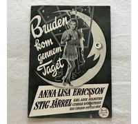 Bruden kom genom taket Annalisa Ericson, Stig Järrel 1947 Danish Movie Program