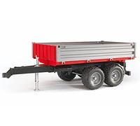 bruder 02019 - Rimorchio ribaltabile, rimorchio per trasporto, agricoltura, azienda agricola