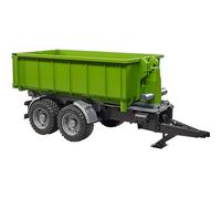 bruder 02035 - Rimorchio a gancio per trattori, con adattatore per l'aggancio, rimorchio ribaltabile, rimorchio da trasporto, cassone ribaltabile, azienda agricola, giocattolo