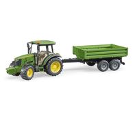 Bruder BRD02108 John Deere 5115 M con Rimorchio Dotato di Sponde