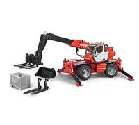 bruder 02129 - Manitou MRT 2150 carrello elevatore telescopico, veicolo da costruzione, impilatore