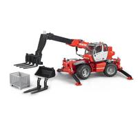 Bruder 02129 Manitou Mrt 2150 con Braccio Meccanico e Accessori Multicolore