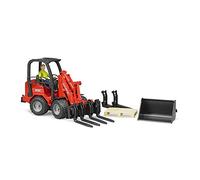 Bruder 02191 - Caricatore agricolo Schäffer 2630 con figurina e Accessori | Set di giocattoli per l'agricoltura, fattoria, pala caricatrice, scala 1:16