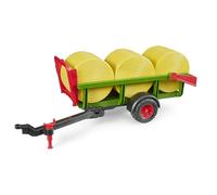 BRUDER 02204 RIMORCHIO CON 3 BALLE FIENO ROTONDE