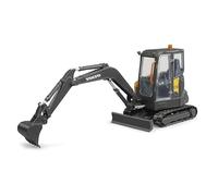 bruder 02465 - Escavatore compatto Volvo ECR40 | con cingoli in gomma, escavatore a benna, giocattolo da cantiere, scala 1:16