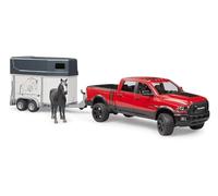 Bruder - Pick-Up RAM 2500 Power Wagon con Rimorchio e Cavallo