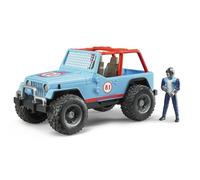 Bruder 02541 Jeep Cross Country Race Blu Con Pilota Fuoristarda