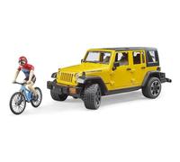 Bruder 02543 Jeep Wrangler Rubicon w Mountain Bike and Figure
