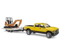 Bruder Ram 2500 Power Wagon con Rimorchio e Mini Scavatore