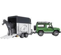 Bruder 02592 - Land Rover Defender con Rimorchio e Cavallo - 1 pz.