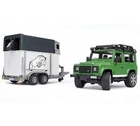 Bruder Land Rover Defender Station Wagon con Rimorchio per Cavallo