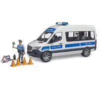 bruder 02683 - MB Sprinter veicolo di intervento della polizia con agenti | Con modulo luci e suoni, auto della polizia, set di macchinine, 1:16