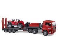 Bruder 02774 Camion MAN TGA con rimorchio a pianale ribassato e caricatore 1:16
