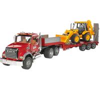 BRUDER MACK Granite Low loader and JCB 4CX