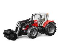 bruder 03047 - Massey Ferguson 7624 con caricatore frontale, veicoli, trattore