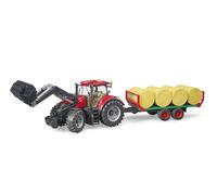 Bruder 03198 Trattore Case IH Optum 300CVX + Rimorchio Caricaballe 1:16