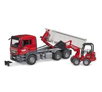Bruder Camion MAN TGS con Container Scarrabile e Pala Caricatrice Schäffer - 1 pz.