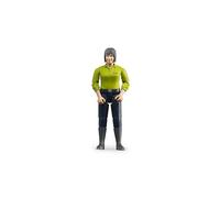 bruder 60405 - donna bworld con pelle chiara e pantaloni blu scuro, figura giocattolo, contadino, moglie di contadino
