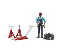 Bruder 62100 Personaggi Meccanico con Attrezzi Officina 4 Anni+