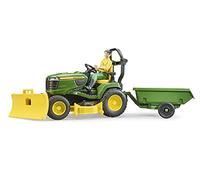 bruder 62104 - bworld trattore John Deere con rimorchio e giardiniere, trattore, figura giocattolo