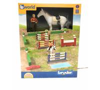 Bruder 62530 - Percorso ad ostacoli con amazzone e cavallo - scala 1/16