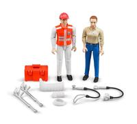 bruder 62710 - set bworld ambulanza, paramedico, paziente e accessori, medico, ambulanza, figura giocattolo