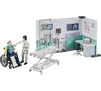 bruder 62711 - bworld Infermeria con attrezzatura | Ambulanza con dottoressa, paziente e accessori, personaggio, complemento per il servizio di soccorso