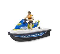 Bruder 63151 JET SKI Moto D'aqua con Pilota -Giocattolo- Scala 1:16 22,5X10X10CM