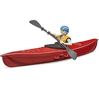 bruder 63155 - kayak bworld con figura, figura giocattolo, giocattolo acquatico