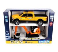 Bruder Ram 2500 Power Wagon con Rimorchio e Mini Scavatore