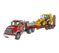 Bruder BRD02813 MACK camion articolato con JCB CX Escavatore