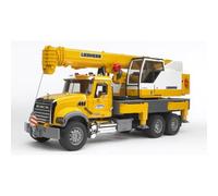 Bruder BRD02818 Camion MACK Granite con gru Liebherr