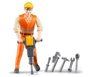 Bruder BRD60020 B World - Operaio Edile con Accessori