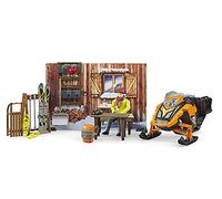 Bruder bworld Berghütte mit Snowmobil , 63102