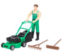 Bruder BRD62103 BWorld - Giardiniere con tosaerba e attrezzi