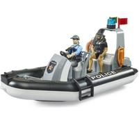 Bruder 62733 Gommone della Polizia con Poliziotto e Sommozzatore 4 anni+