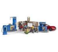 Bruder bworld Tankstelle con Waschplatz| 62111 Stazione di rifornimento 4 anno/i