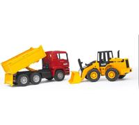 Construction truck with articulated road loader veicolo giocattolo, Veicolo modello 3 anno/i, ABS sintetico, Multicolore