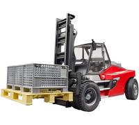 Bruder carrello elevatore LINDE HT160D con pallet e 3 casse