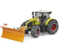 Trattore Claas Axion 950 con catene da neve e lama BRUDER