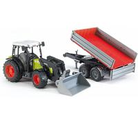 Bruder 02112 - Claas Trattore Nectis 267 F Con Benna E Rimorchio (1 Accessorie)
