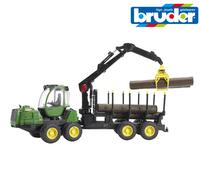 Bruder Giocattoli 02133 John Deere 1210E Boscaioli Forwarder Con Grab + 4 Albero