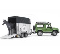 Bruder Giocattoli 02592 Pro Serie Land Rover Defender Con Box per Cavalli & 1:16