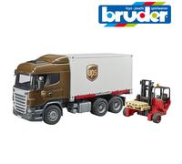 Bruder Giochi 03581 Scania R-Series UPS Logistica Camion Con Carrello Elevatore