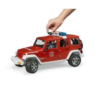 Bruder 02528 Jeep Wrangler Unlimited Rubicon Pompieri con Vigile del Fuoco 4 ann