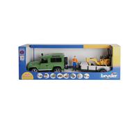 BRUDER Land Rover Defender with trailer, CAT and man